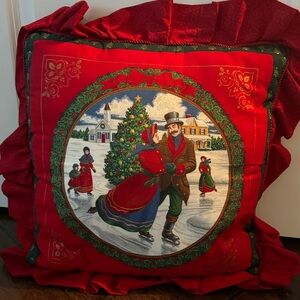 Handmade Christmas Quilt Decorative Pillow